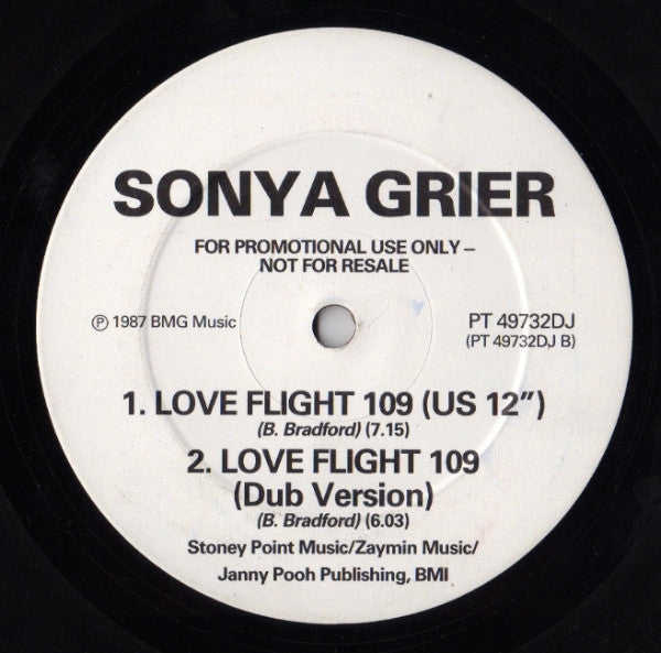 Sonya Grier : Love Flight 109 (12", Promo)