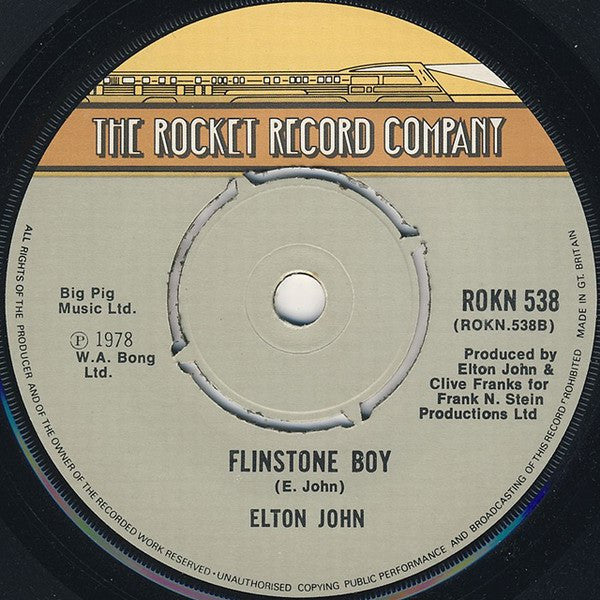 Elton John : Ego (7", Single)