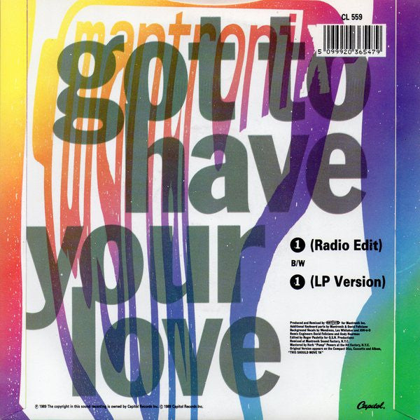Mantronix Featuring Wondress* : Got To Have Your Love (7", Single, Pap)