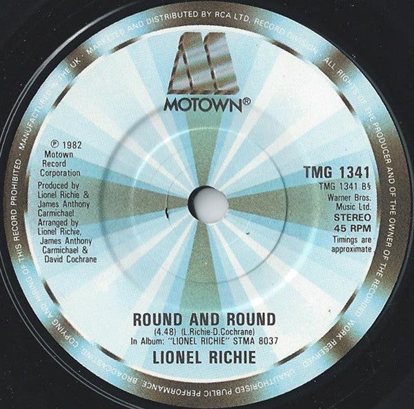 Lionel Richie : Stuck On You (7", Single, Sol)