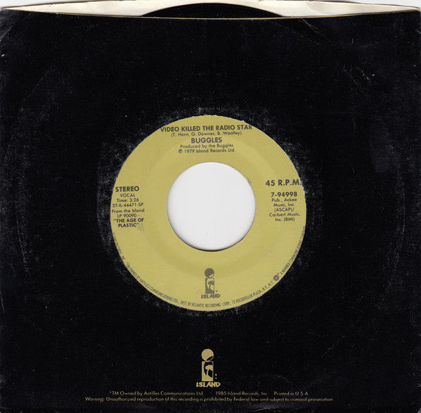 The Buggles / Pete Wingfield : Video Killed The Radio Star / Eighteen With A Bullet (7")