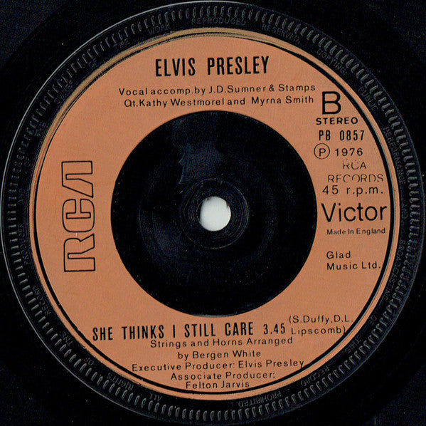 Elvis Presley : Moody Blue (7", Single, Inj)