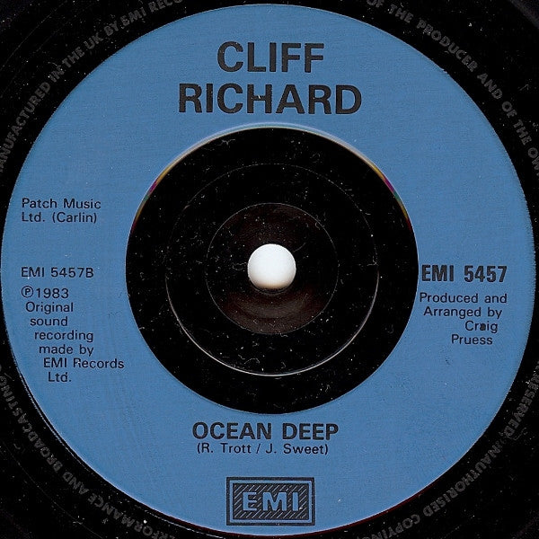 Cliff Richard : Baby You're Dynamite (7", Single, Blu)