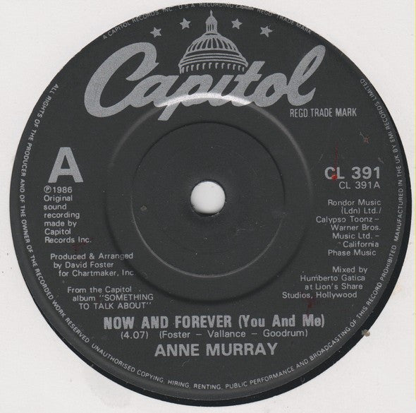 Anne Murray : Now And Forever (You And Me) (7", Single)