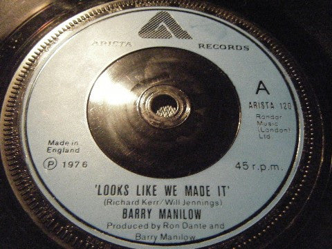 Barry Manilow : Looks Like We Made It (7", Single)