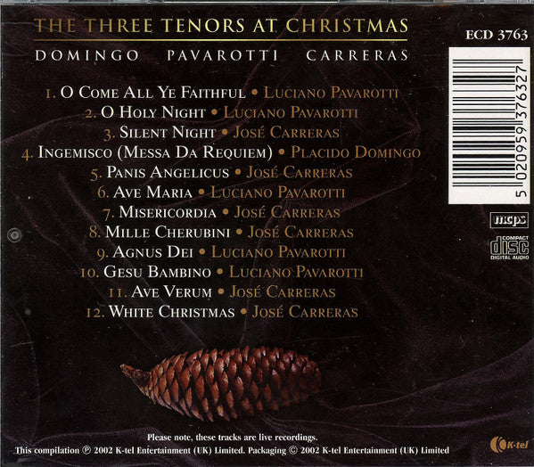 Placido Domingo, Luciano Pavarotti, José Carreras : The Three Tenors At Christmas (CD, Comp)