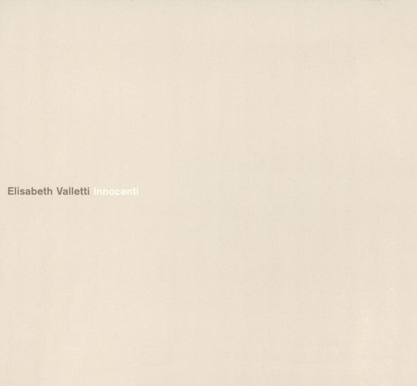 Elisabeth Valletti : Innocenti (CD, Album)