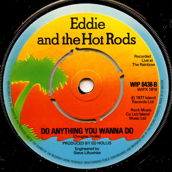 Eddie & The Hot Rods* : Life On The Line (7", Single)