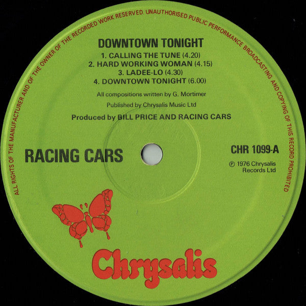 Racing Cars : Downtown Tonight (LP, Album, Isl)