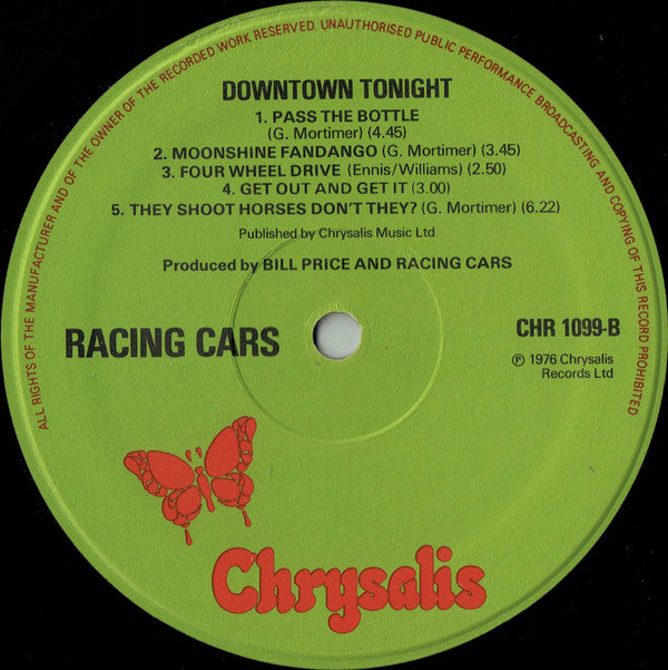 Racing Cars : Downtown Tonight (LP, Album, Isl)