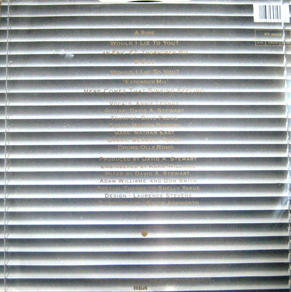 Eurythmics : Would I Lie To You? (12", Single)