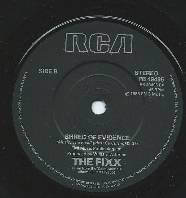 The Fixx : Driven Out (7", Single)