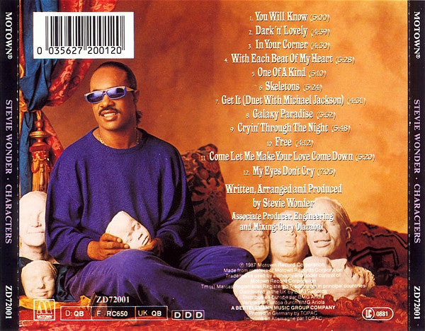 Stevie Wonder : Characters (CD, Album)