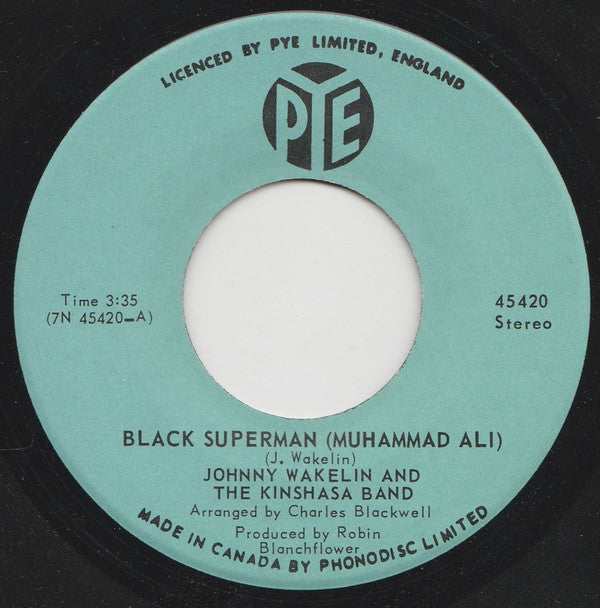 Johnny Wakelin And The Kinshasa Band* : Black Superman (Muhammad Ali) (7", Single)