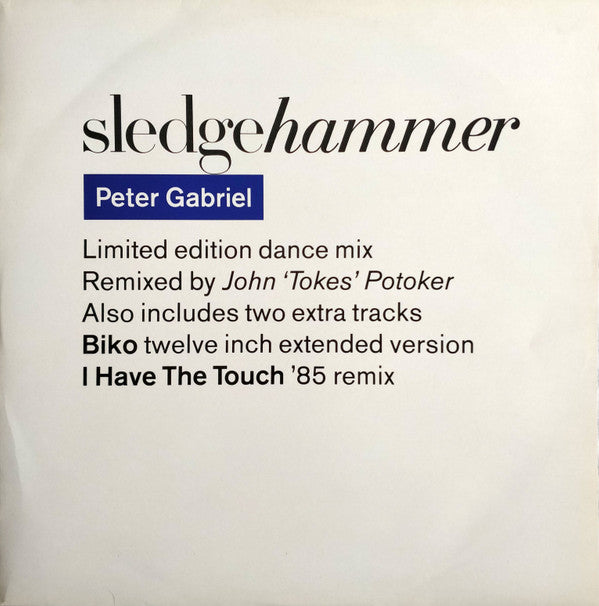 Peter Gabriel : Sledgehammer (Limited Edition Dance Mix) (12", Single, Ltd)