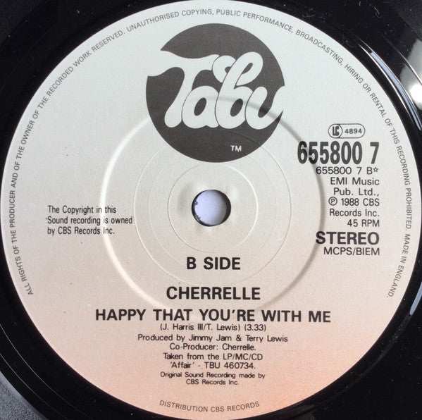 Cherrelle With Alexander O'Neal : Saturday Love (Feelin' Luv Mix) (7")