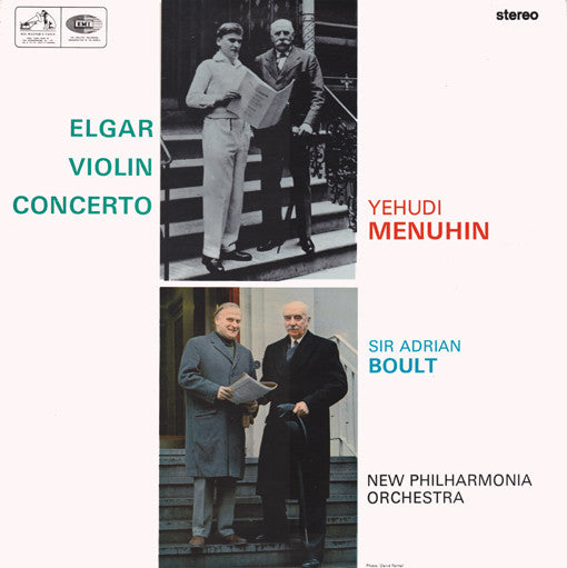 Yehudi Menuhin, Sir Adrian Boult - Sir Edward Elgar : Violin Concerto In B Minor, Op. 61 (LP)
