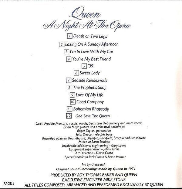 Queen : A Night At The Opera (CD, Album, RE, RM, RP)