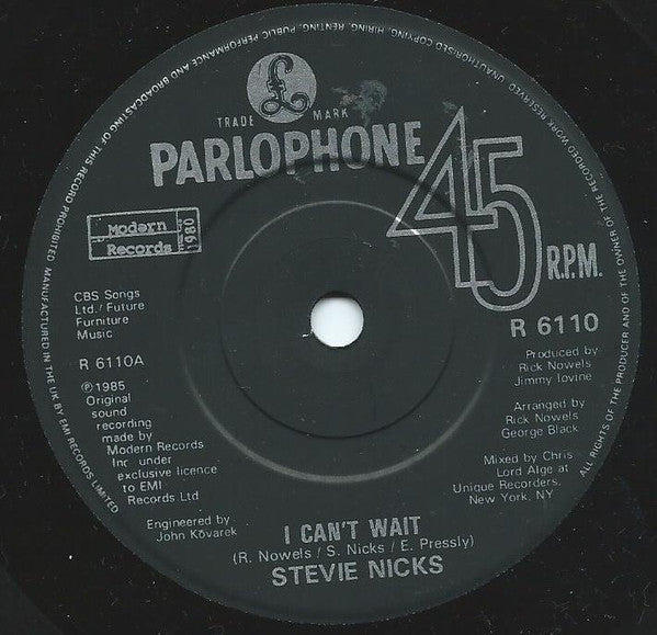 Stevie Nicks : I Can't Wait (7")