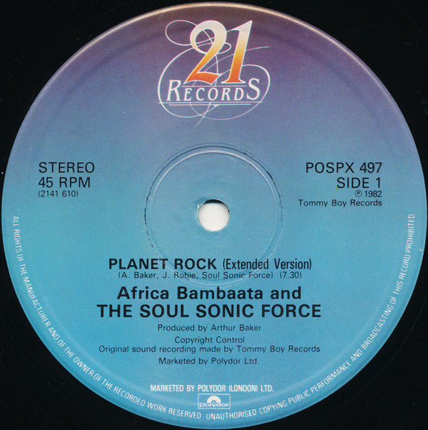 Afrika Bambaataa & Soulsonic Force : Planet Rock (12", Single)