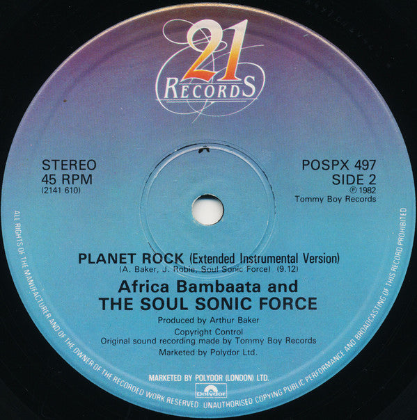 Afrika Bambaataa & Soulsonic Force : Planet Rock (12", Single)