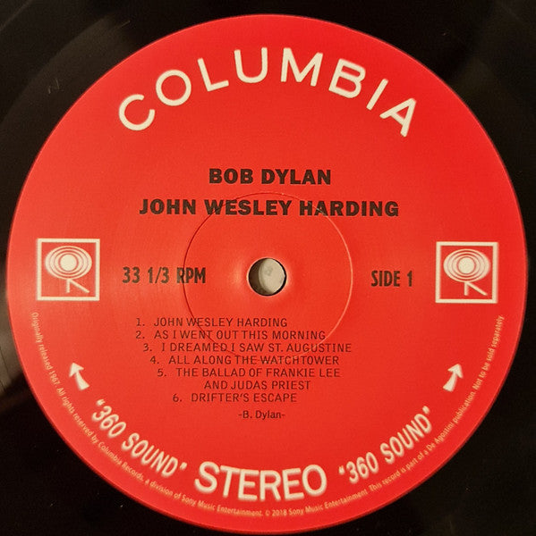 Bob Dylan : John Wesley Harding (LP, Album, RE, 180)