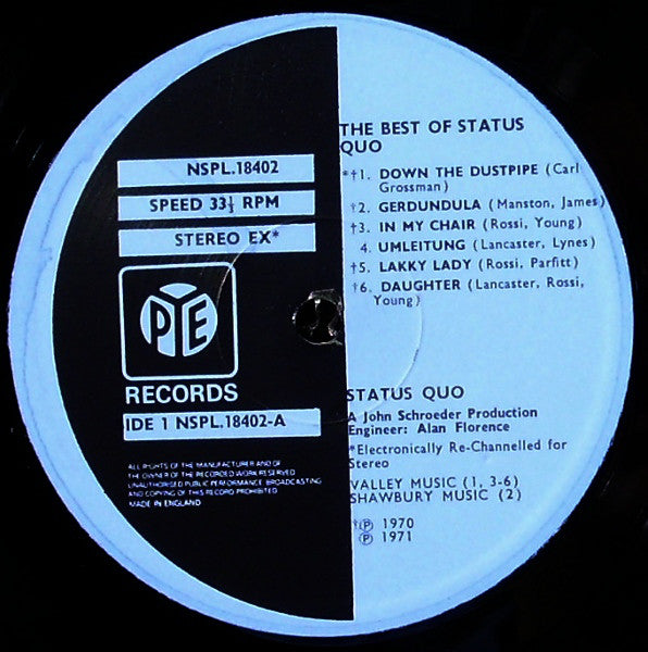 Status Quo : The Best Of Status Quo (LP, Comp, Blu)