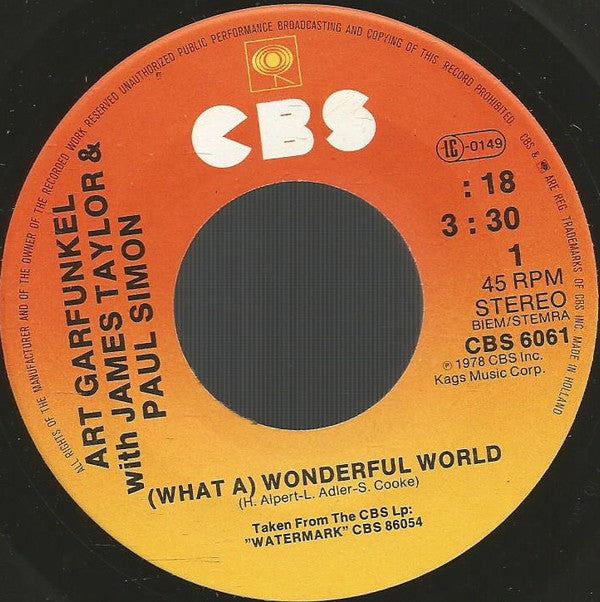 Art Garfunkel : (What A) Wonderful World (7", Single)