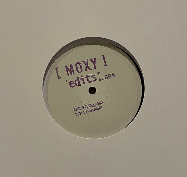 Darius Syrossian : Moxy Edits 004 (12", S/Sided, Ltd, W/Lbl)