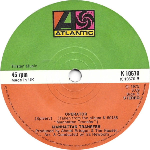 Manhattan Transfer* : Tuxedo Junction (7", Single)