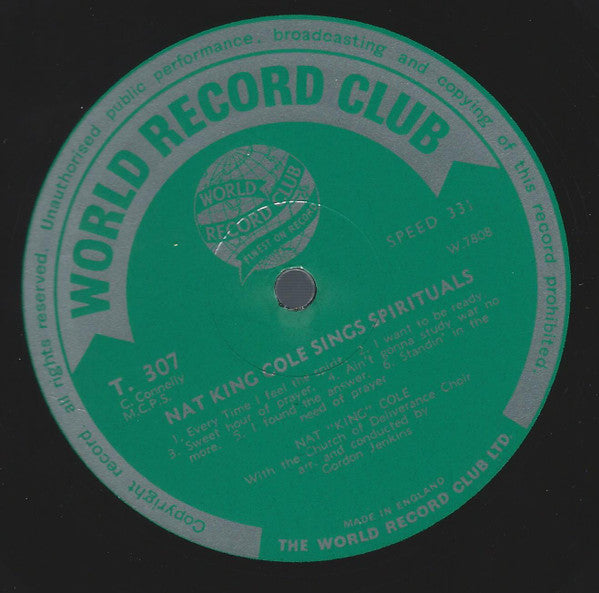 Nat King Cole With The First Church Of Deliverance Choir* : Sings Spirituals (LP, Album, Mono)