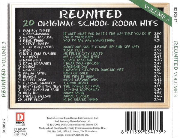 Various : Reunited - 20 Original School Room Hits Volume 3 (CD, Comp)