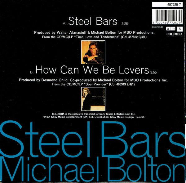 Michael Bolton : Steel Bars (7", Single)