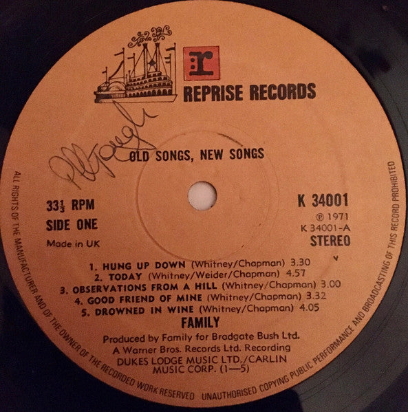 Family (6) : Old Songs, New Songs (LP, Comp)