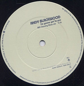 Andy Blackwood : I'm Gonna Get To You (12")