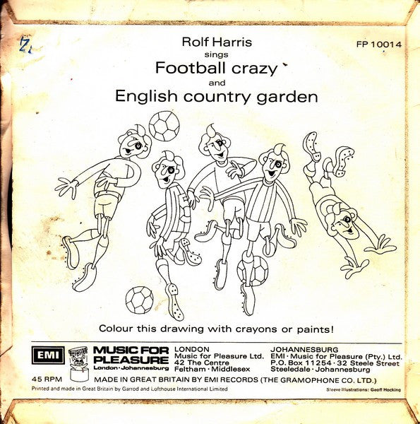 Rolf Harris : Football Crazy / English Country Garden (7", Single)