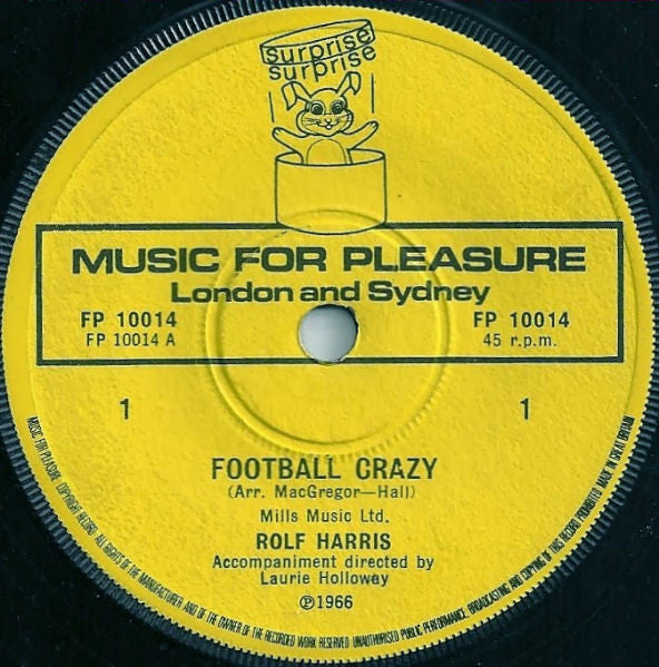 Rolf Harris : Football Crazy / English Country Garden (7", Single)