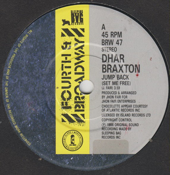 Dhar Braxton : Jump Back (Set Me Free) (7", Single)