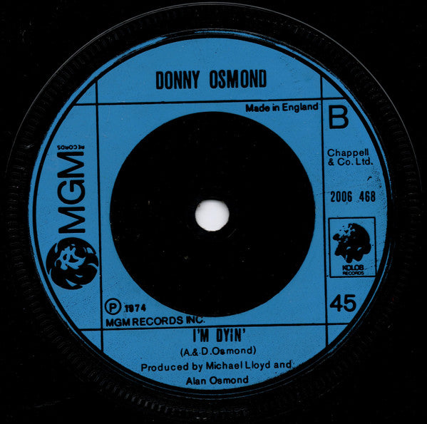 Donny Osmond : Where Did All The Good Times Go (7")