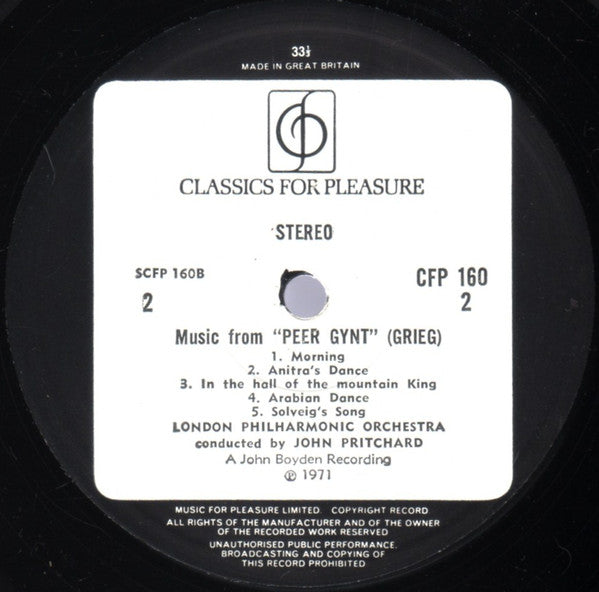 Edvard Grieg - Peter Katin, London Philharmonic Orchestra, John Pritchard : Piano Concerto In A Minor • Peer Gynt Suite (LP, Album)