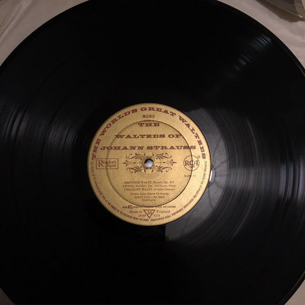 Johann Strauss Jr., Orchester Der Wiener Staatsoper : The Waltzes Of Johann Strauss (LP, Mono, Gol)