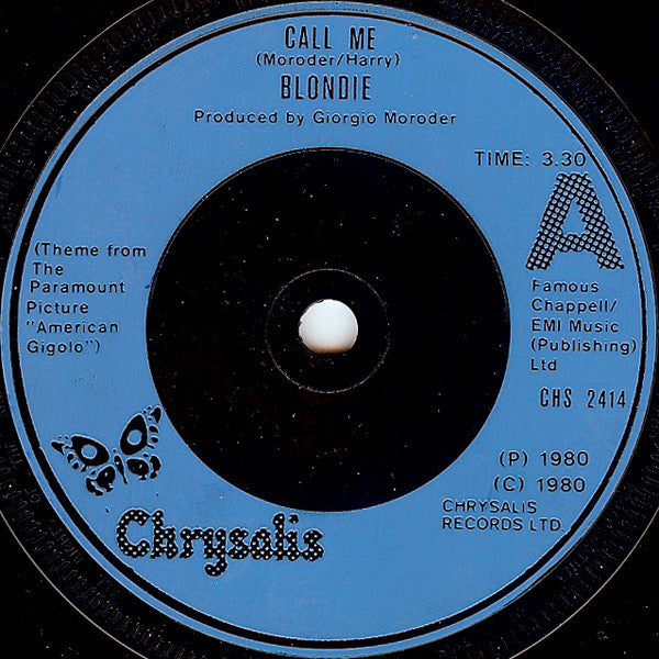 Blondie : Call Me (7", Single, Blu)