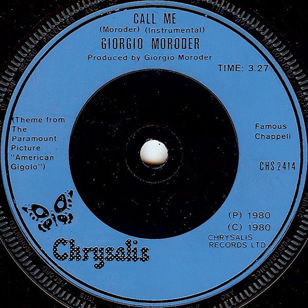 Blondie : Call Me (7", Single, Blu)