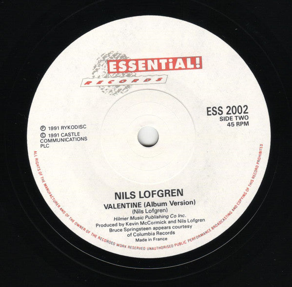 Nils Lofgren : Valentine (7")