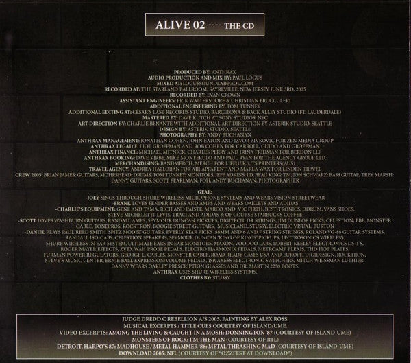 Anthrax : Alive 2 (2005) - The Special Edition - (CD, Album + DVD-V + S/Edition, Dig)
