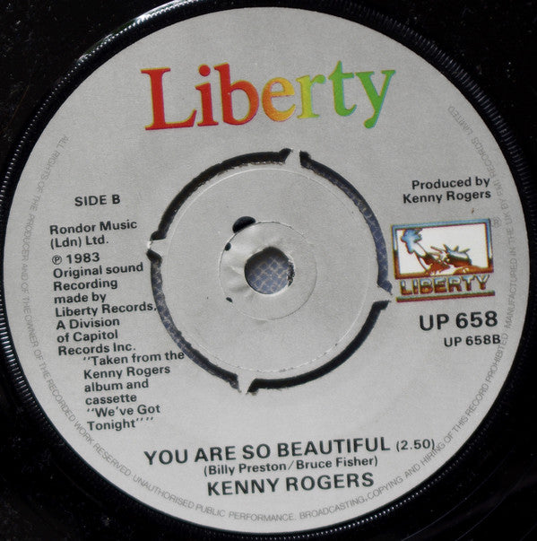 Kenny Rogers & Sheena Easton : We've Got Tonight (7", Single)