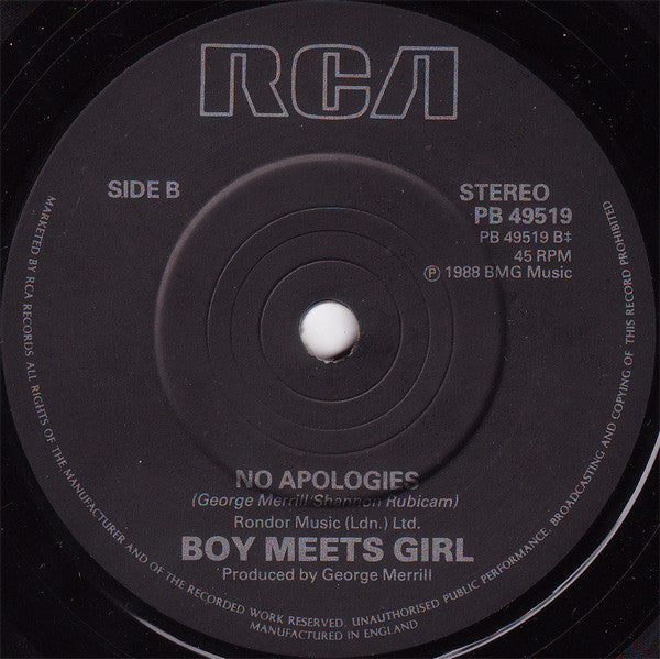 Boy Meets Girl : Waiting For A Star To Fall (7", Single)