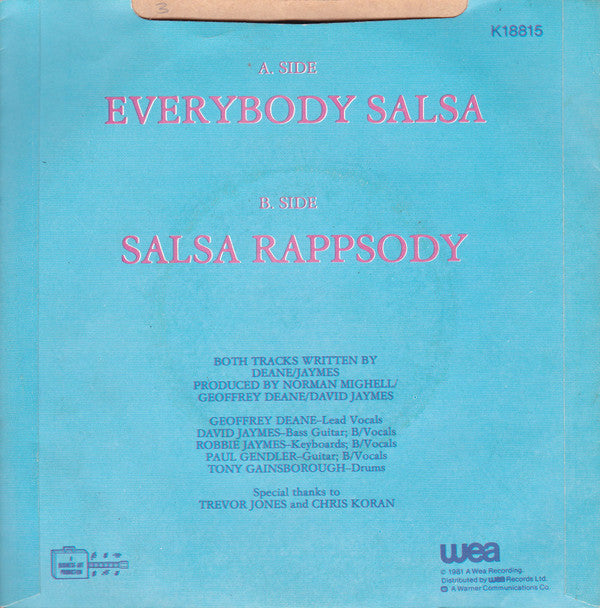 Modern Romance : Everybody Salsa (7", Single)