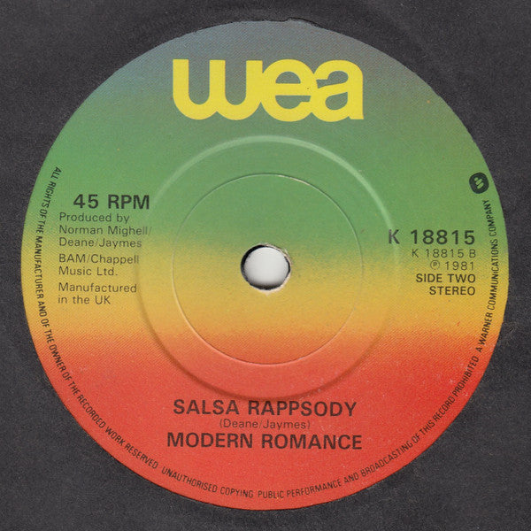 Modern Romance : Everybody Salsa (7", Single)