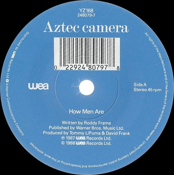 Aztec Camera : How Men Are (7", Single, Pap)